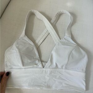 Lululemon Women's White Cross-Back Bralette